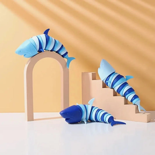 Colorful shark stress reliever toy by ActivePlaythings for calming fidgeting and stress relief