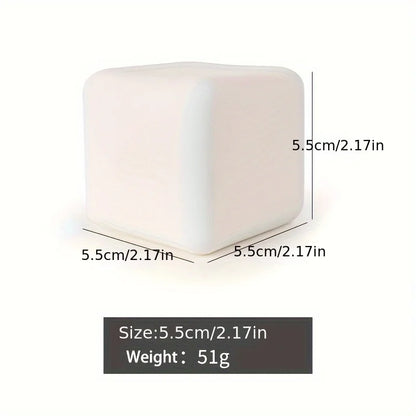 ActivePlaythings squishy tofu stress ball in white, designed for stress relief and sensory fun
