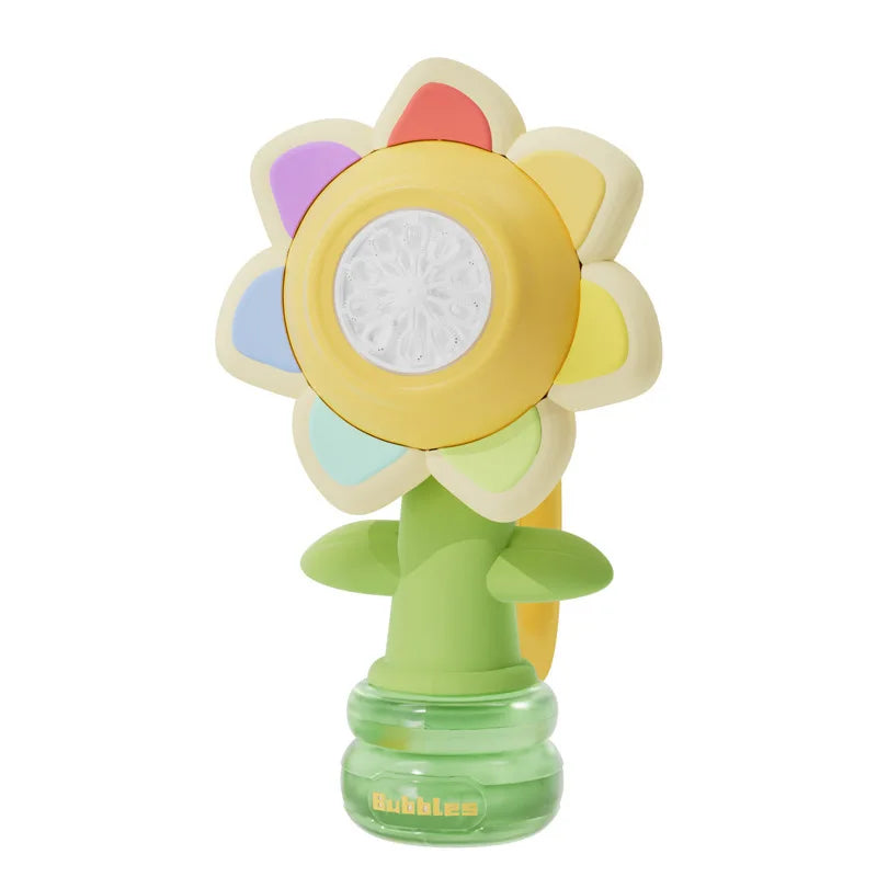 Active Playthings pastel flower bubble machine for kids handheld toy with bubble solution