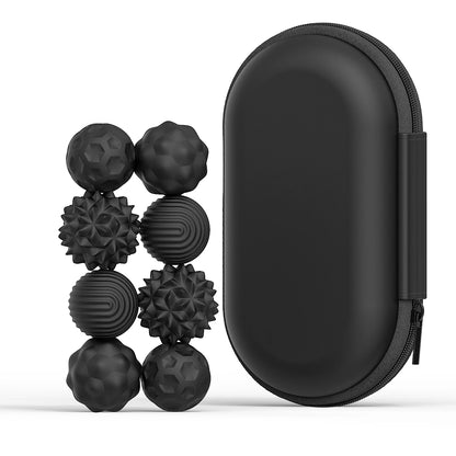 Active Playthings Tactile Stress Relief Toys in Black with Convenient Carry Case for On-the-Go Use