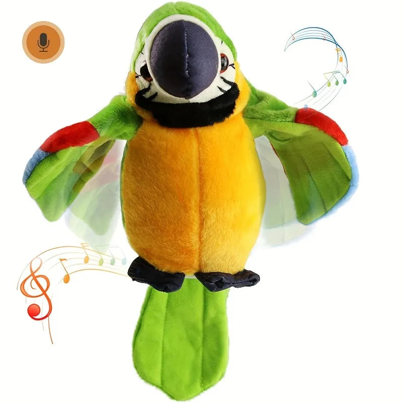 Colorful talking macaw parrot toy with sound feature for interactive play and fun