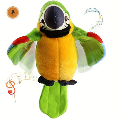 Colorful talking macaw parrot toy with sound feature for interactive play and fun