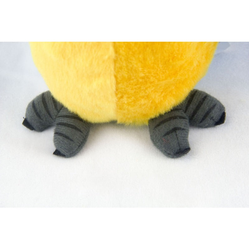 Colorful talking macaw parrot toy with soft plush body and detailed feet for interactive fun