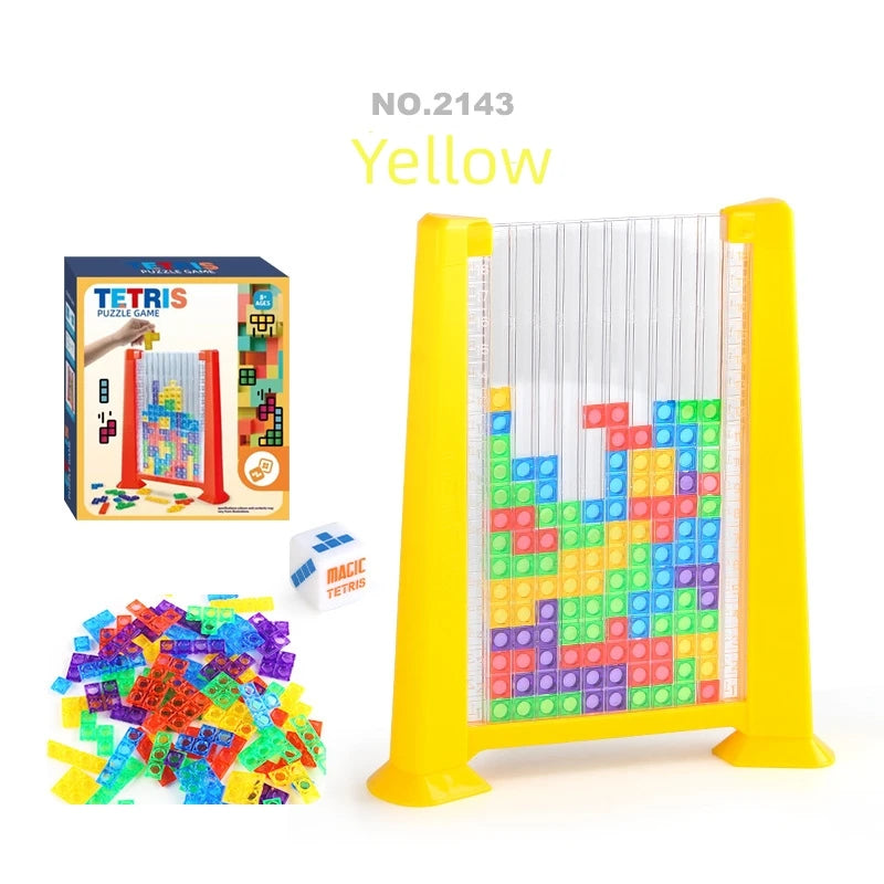 Tetris blocks puzzle board game with colorful pieces for fun and engaging gameplay