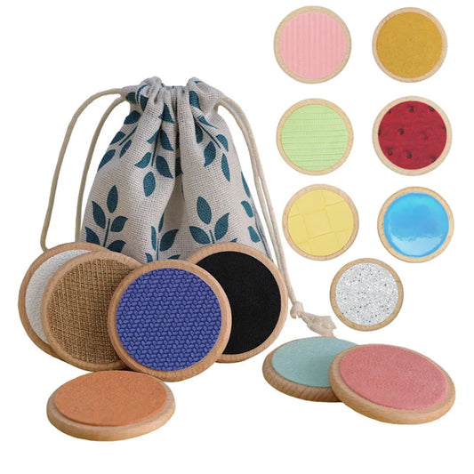 ActivePlaythings therapeutic touch activity toy set in assorted textures with drawstring storage bag