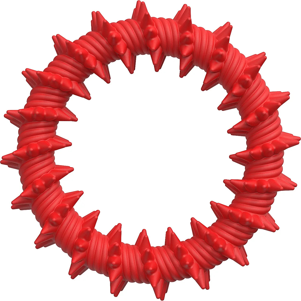 Red sensory bracelet for anxiety with textured spikes designed by Active Playthings