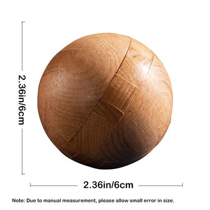 ActivePlaythings wooden 3D puzzle ball measuring 2.36 inches for educational play