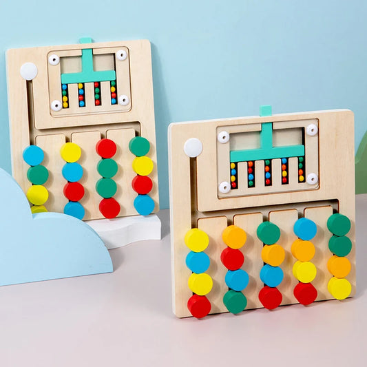 Montessori wooden color matching puzzle for kids enhancing cognitive skills