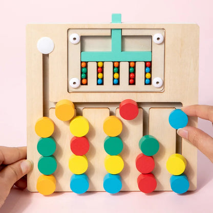 ActivePlaythings wooden color matching puzzle with vibrant colored pieces for children's learning and play