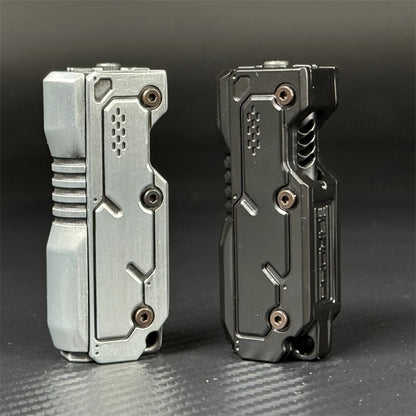 Active Playthings zinc alloy fidget slider in silver and black finishes for stress relief and focus